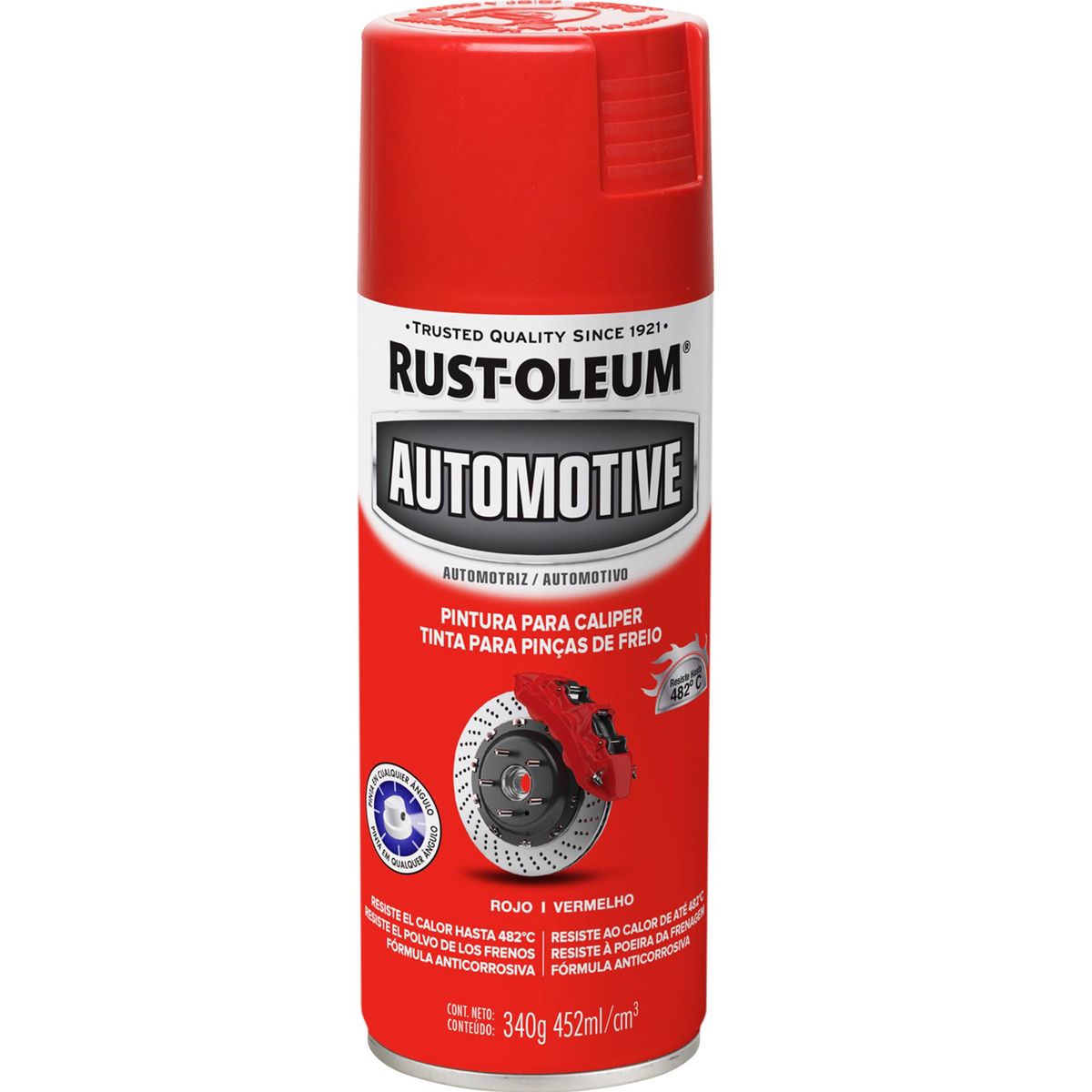RUST OLEUM - Pintura para Calibraciones de Frenos Spray 0.452 l Mate Rojo