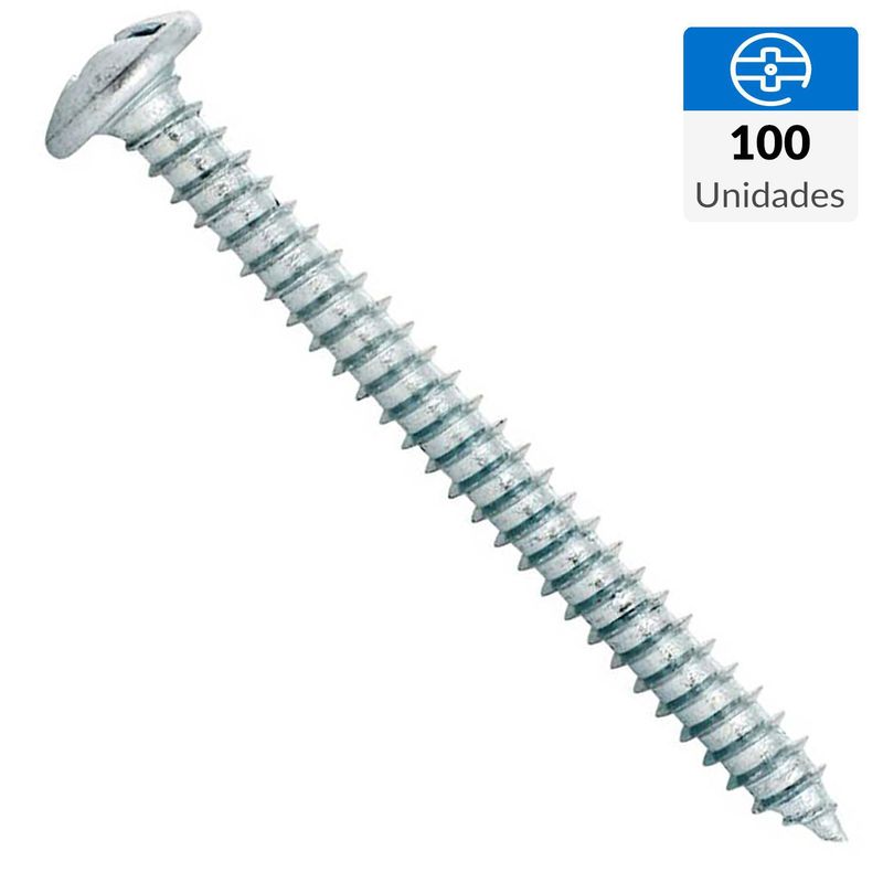 MAMUT - Tornillo Roscalata Cabeza Phillips Metal 2 " 10 mm 100 Unidades