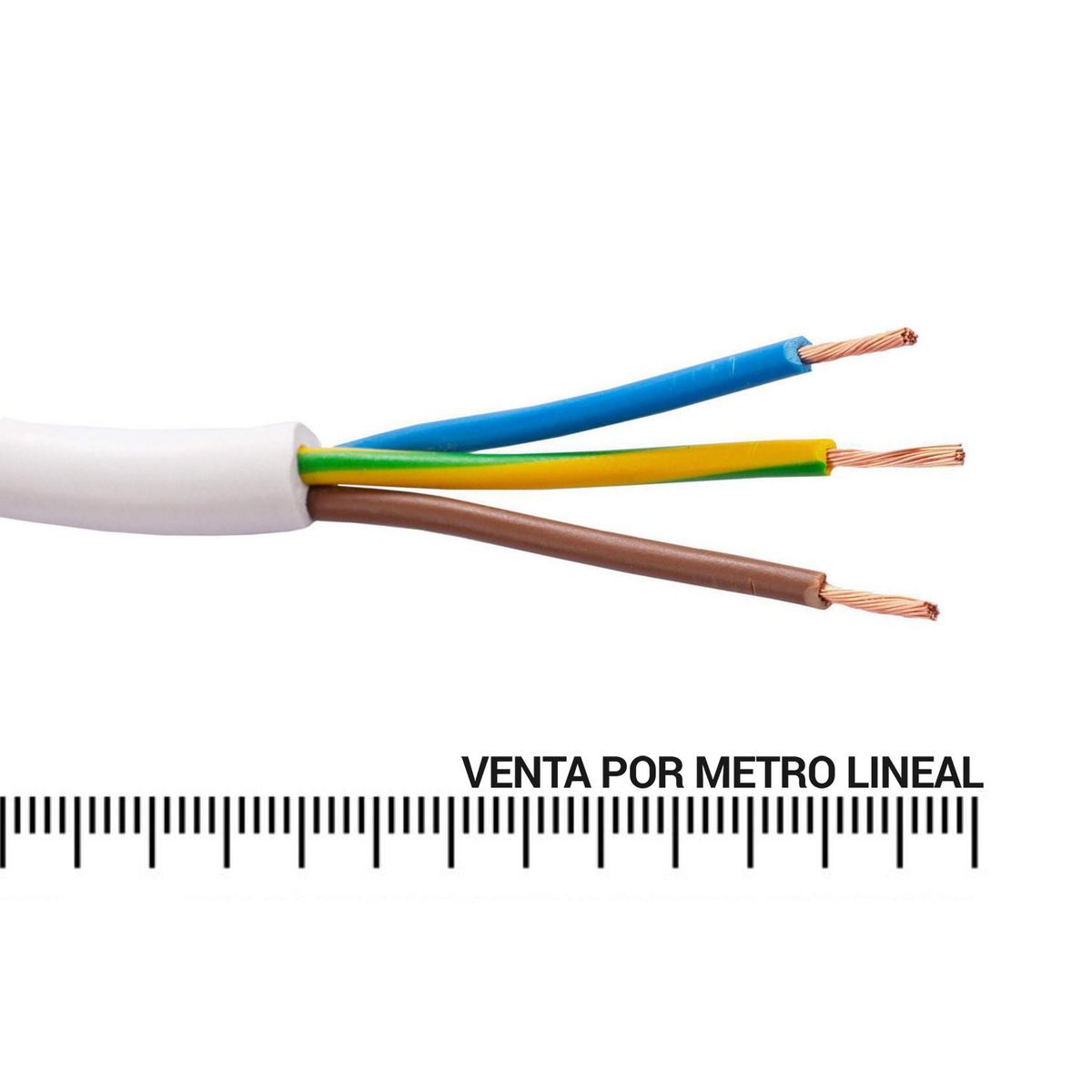 ELFLE - Cordón Eléctrico 3x0,75 mm2 Blanco