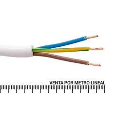 ELFLE - Cordón 3x0,75 mm2 Metro Lineal Blanco