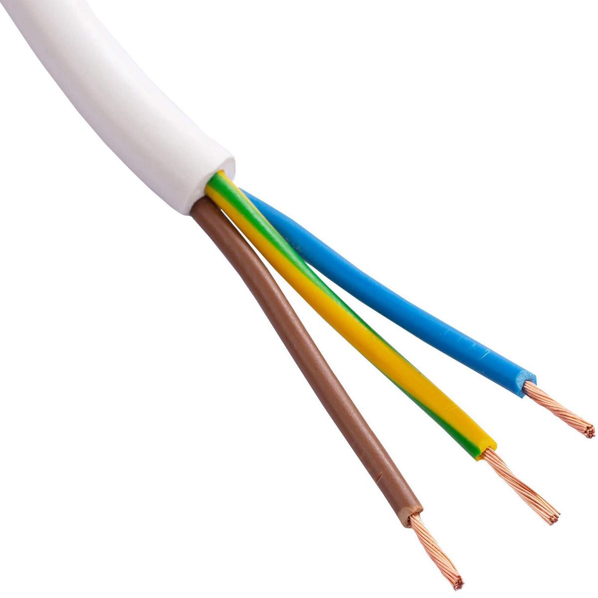 ELFLE - Cordón Eléctrico 3x0,75 mm2 Blanco