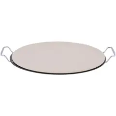 MR BEEF - Piedra Redonda para Pizza 38 cm Metal Gris