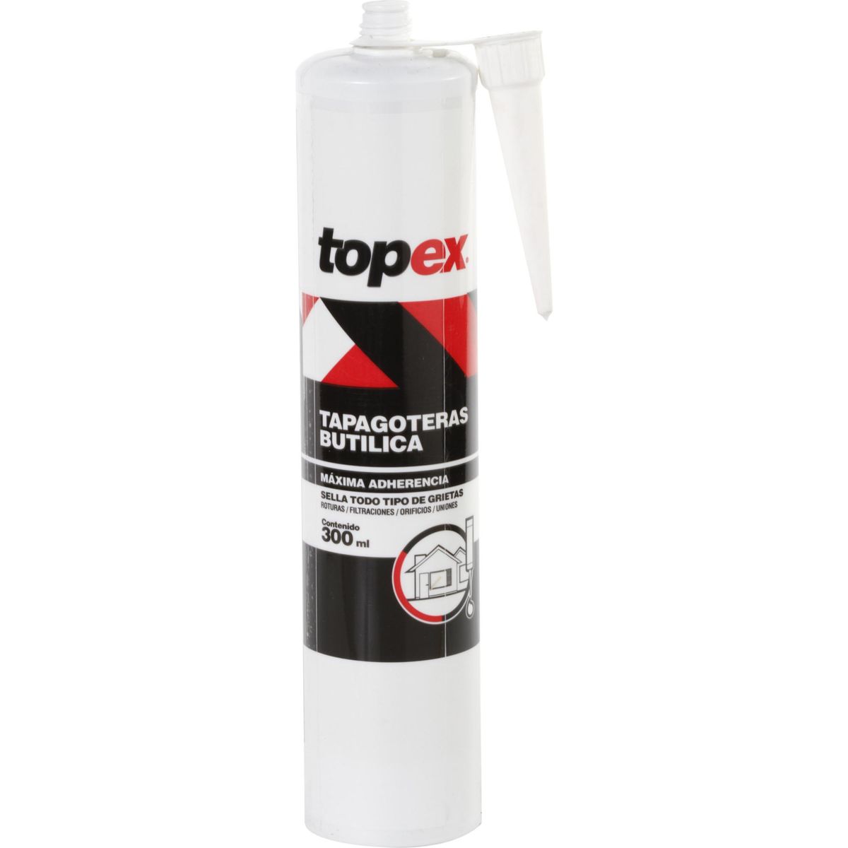 TOPEX - Sellante butílica tapagoteras para pistola calafatera 300 ml