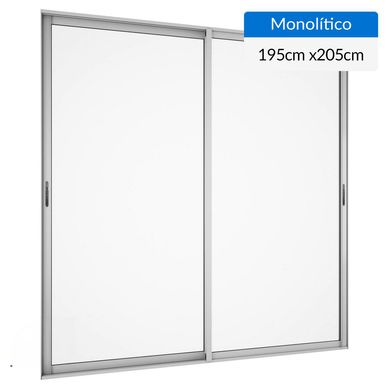 Ventana aluminio 195x205 cm monoltico mate corredera