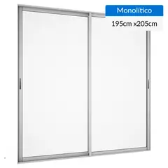 WINTEC - Ventana aluminio 195x205 cm monolítico mate corredera