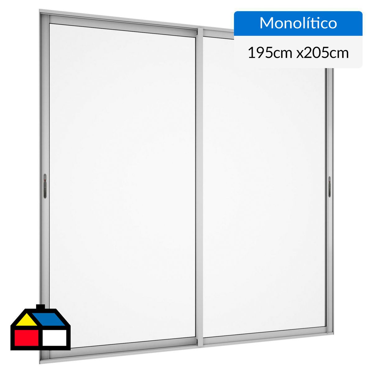 WINTEC - Ventana aluminio 195x205 cm monolítico mate corredera