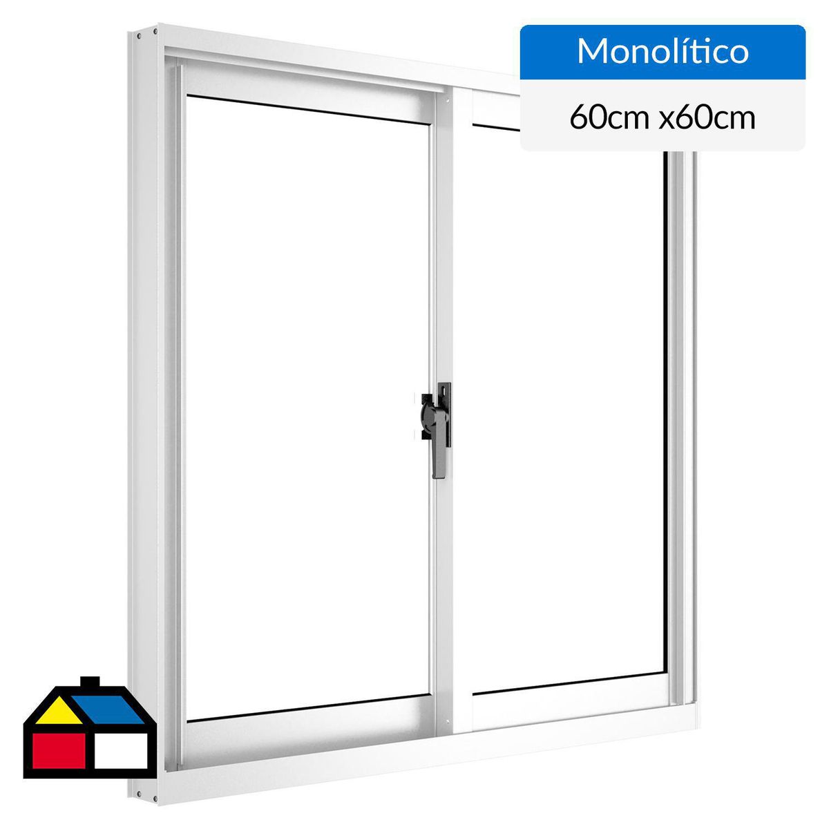 WINTEC - Ventana aluminio 60x60 cm monolítico mate corredera