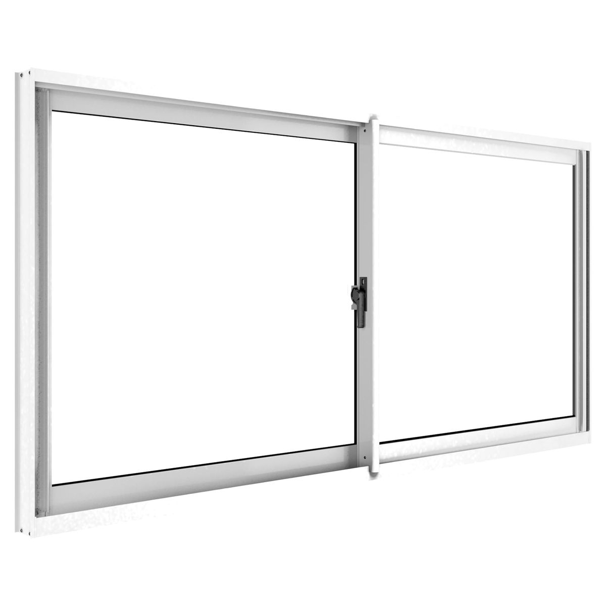 WINTEC - Ventana aluminio 100x60 cm monolítico blanco corredera