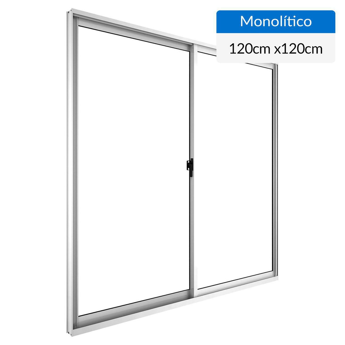 WINTEC - Ventana aluminio 120x120 cm monolítico blanco corredera