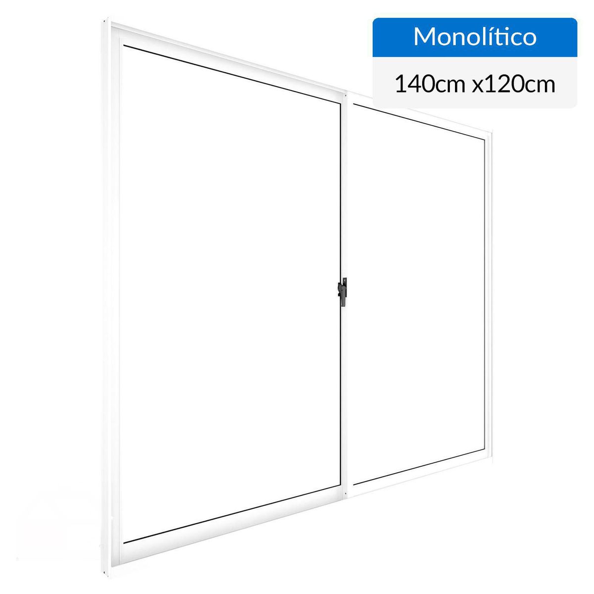 WINTEC - Ventana aluminio 140x120 cm monolítico blanco corredera
