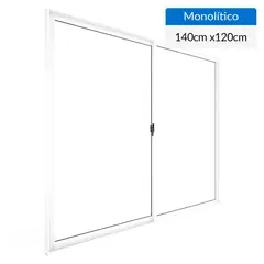WINTEC - Ventana aluminio 140x120 cm monolítico blanco corredera