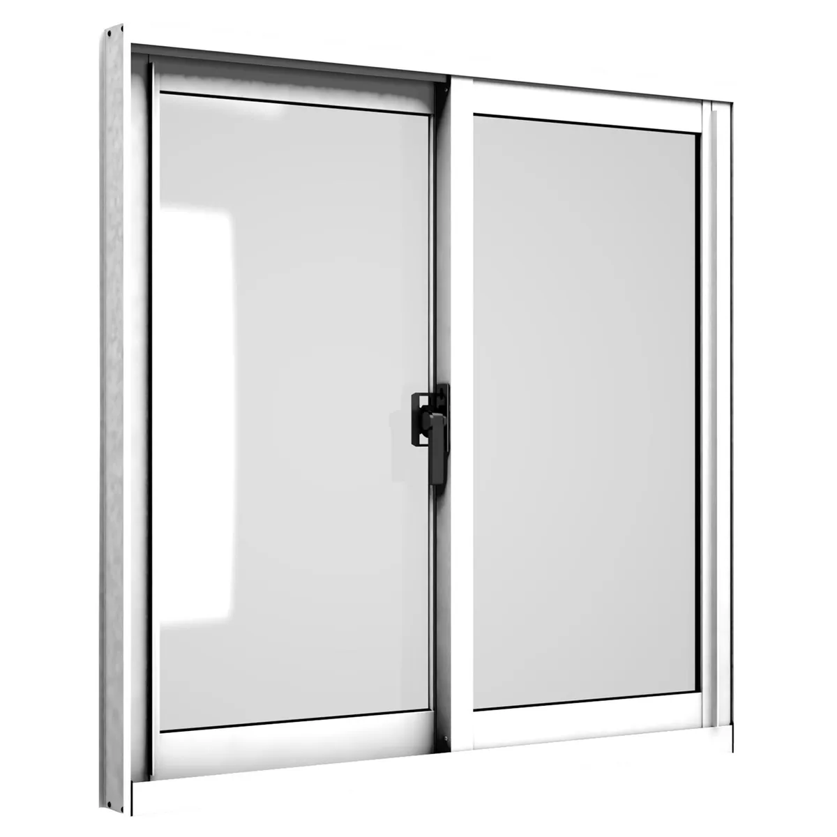 WINTEC - Ventana aluminio 60x60 cm monolítico blanco corredera