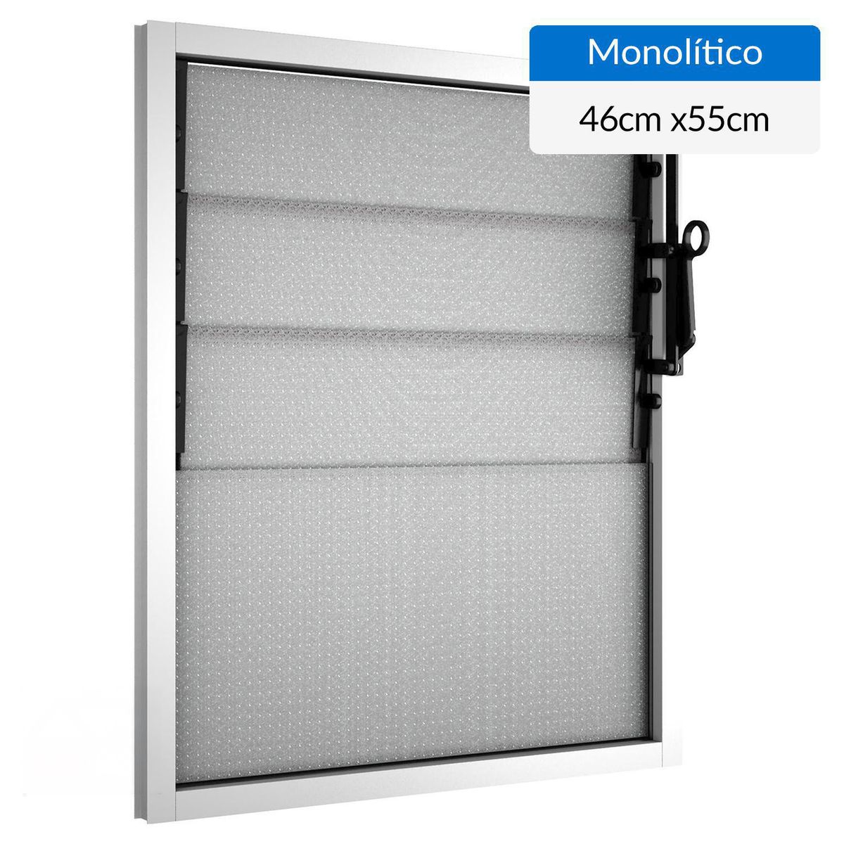 WINTEC - Ventana aluminio 46x55 cm monolítico blanco corredera