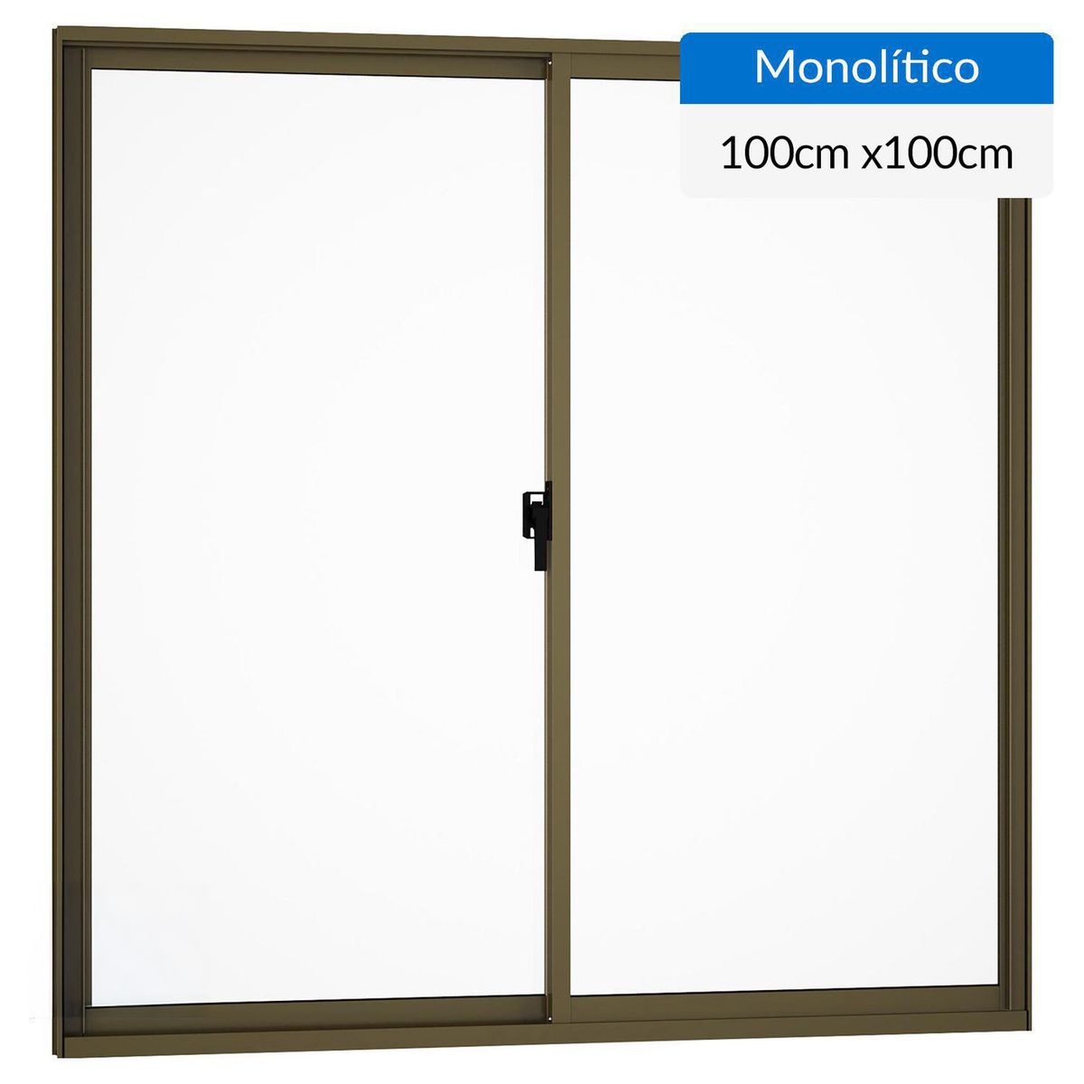 WINTEC - Ventana aluminio 100x100 cm monolítico titanio corredera