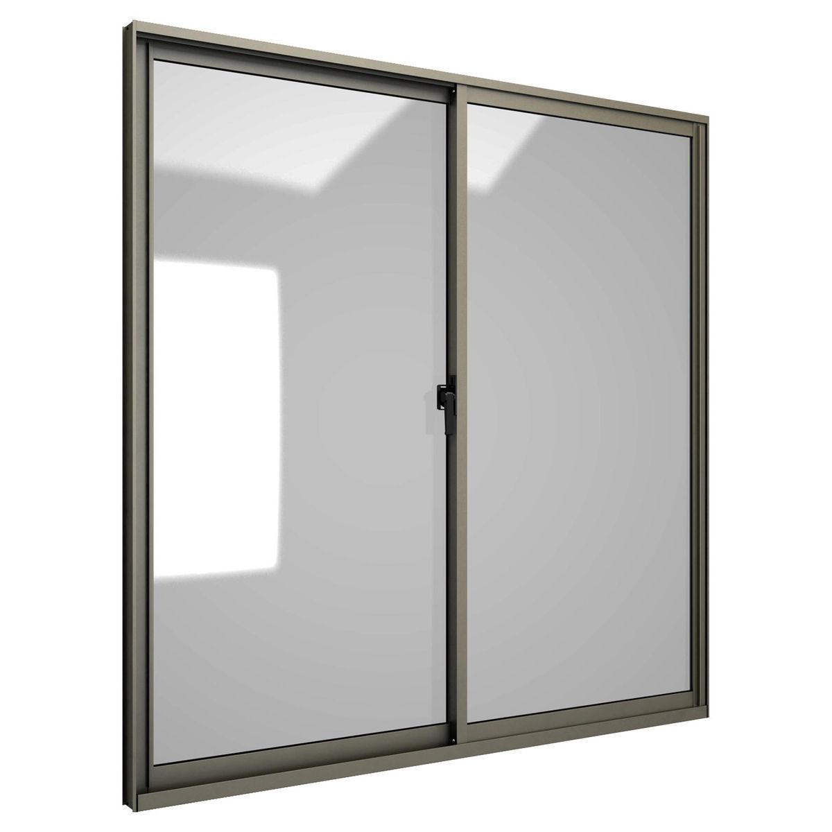 WINTEC - Ventana aluminio 120x120 cm monolítico titanio corredera