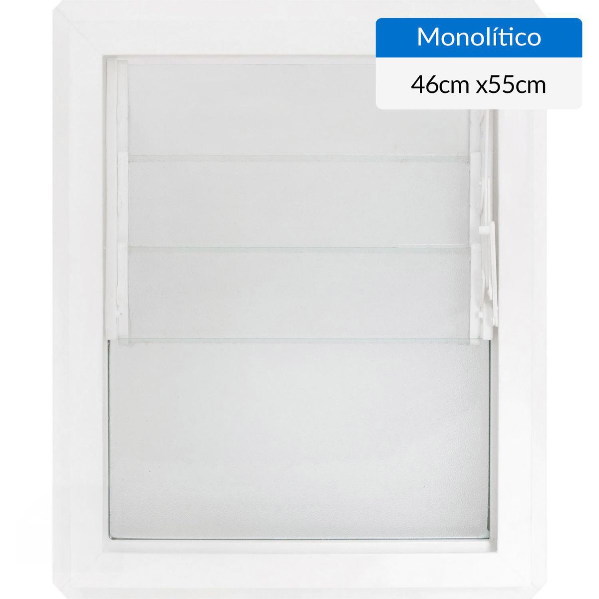 WINTEC - Ventana aluminio 46x55 cm monolítico titanio corredera