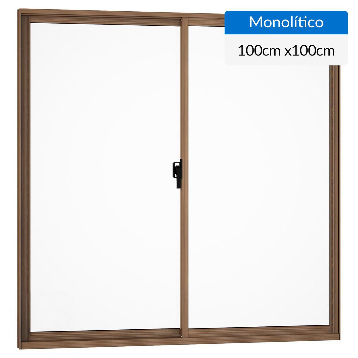 WINTEC - Ventana aluminio 100x100 cm monolítico madera corredera