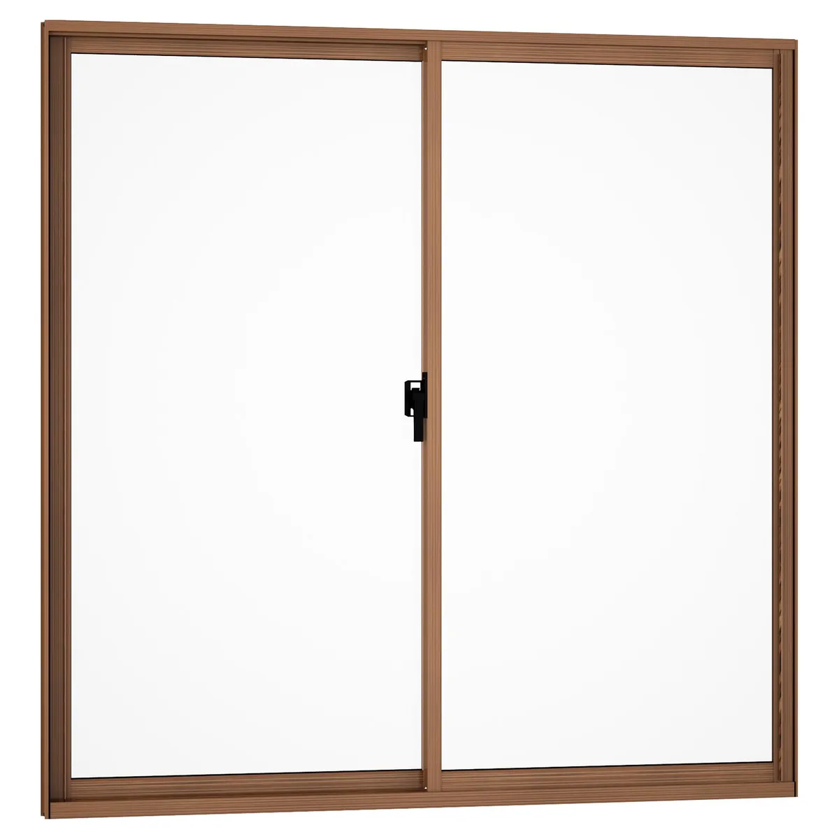 Ventana aluminio 100x100 cm monolítico madera corredera, marca WINTEC - Foto 2