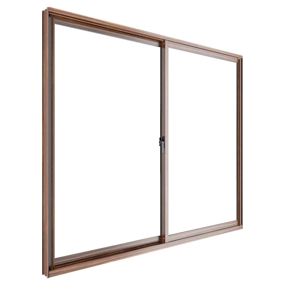 Ventana aluminio 121x100 cm monolítico madera corredera, marca WINTEC - Foto 2