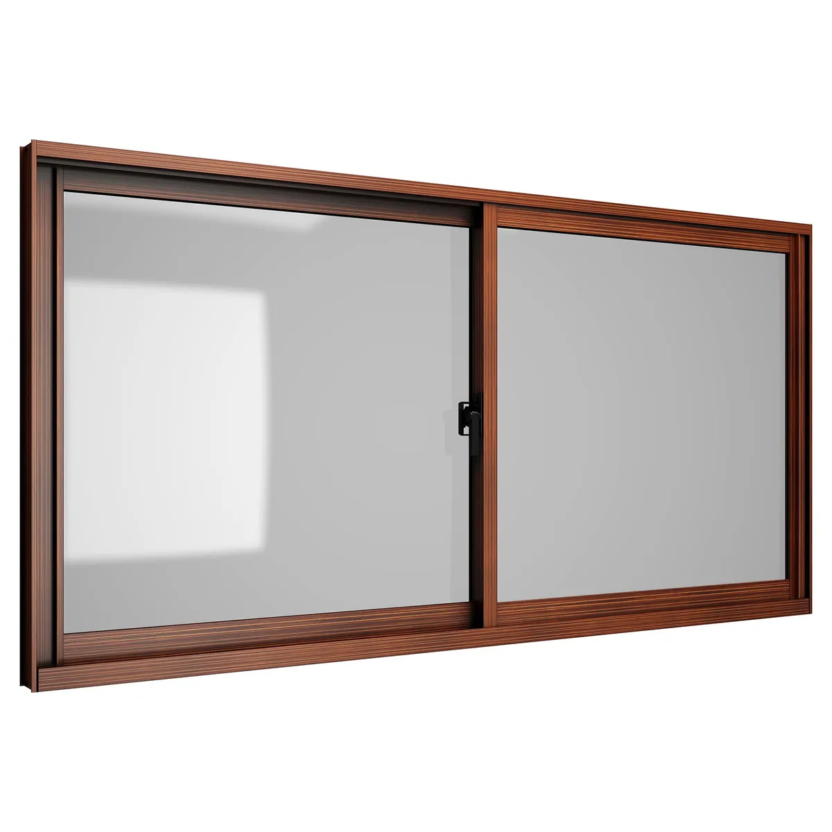 WINTEC - Ventana aluminio 100x60 cm monolítico madera corredera