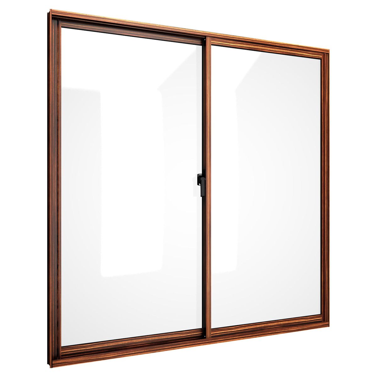 WINTEC - Ventana aluminio 120x120 cm monolítico madera corredera