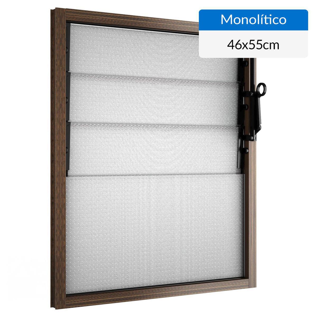 WINTEC - Ventana aluminio 46x55 cm monolítico madera corredera
