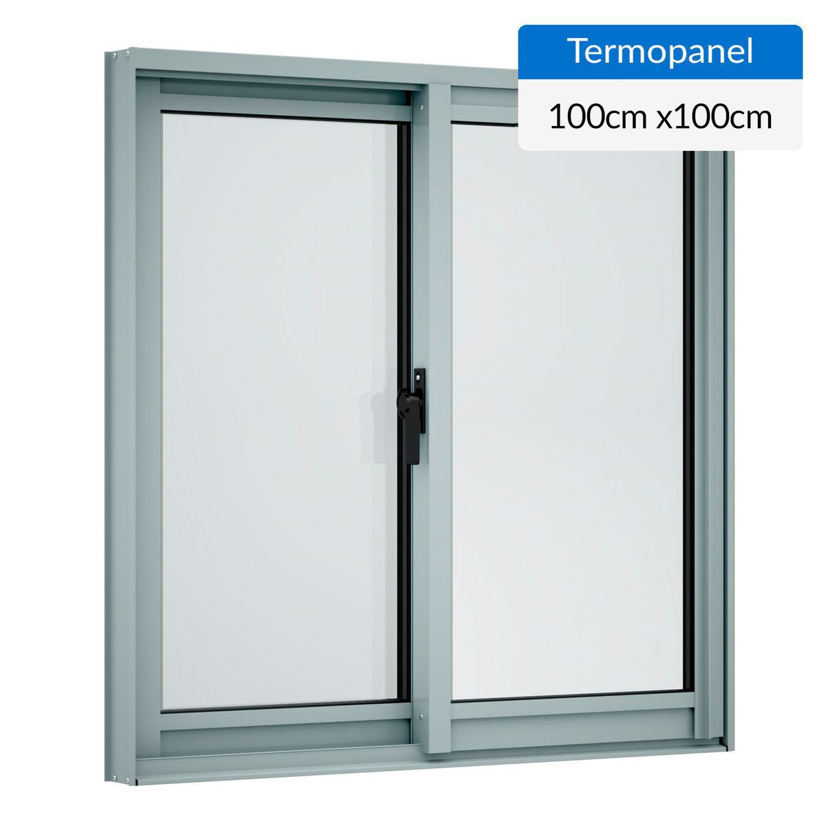 WINTEC - Ventana termopanel aluminio 100x100 cm mate corredera