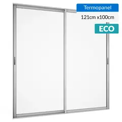 WINTEC - Ventana termopanel aluminio 121x100 cm mate corredera