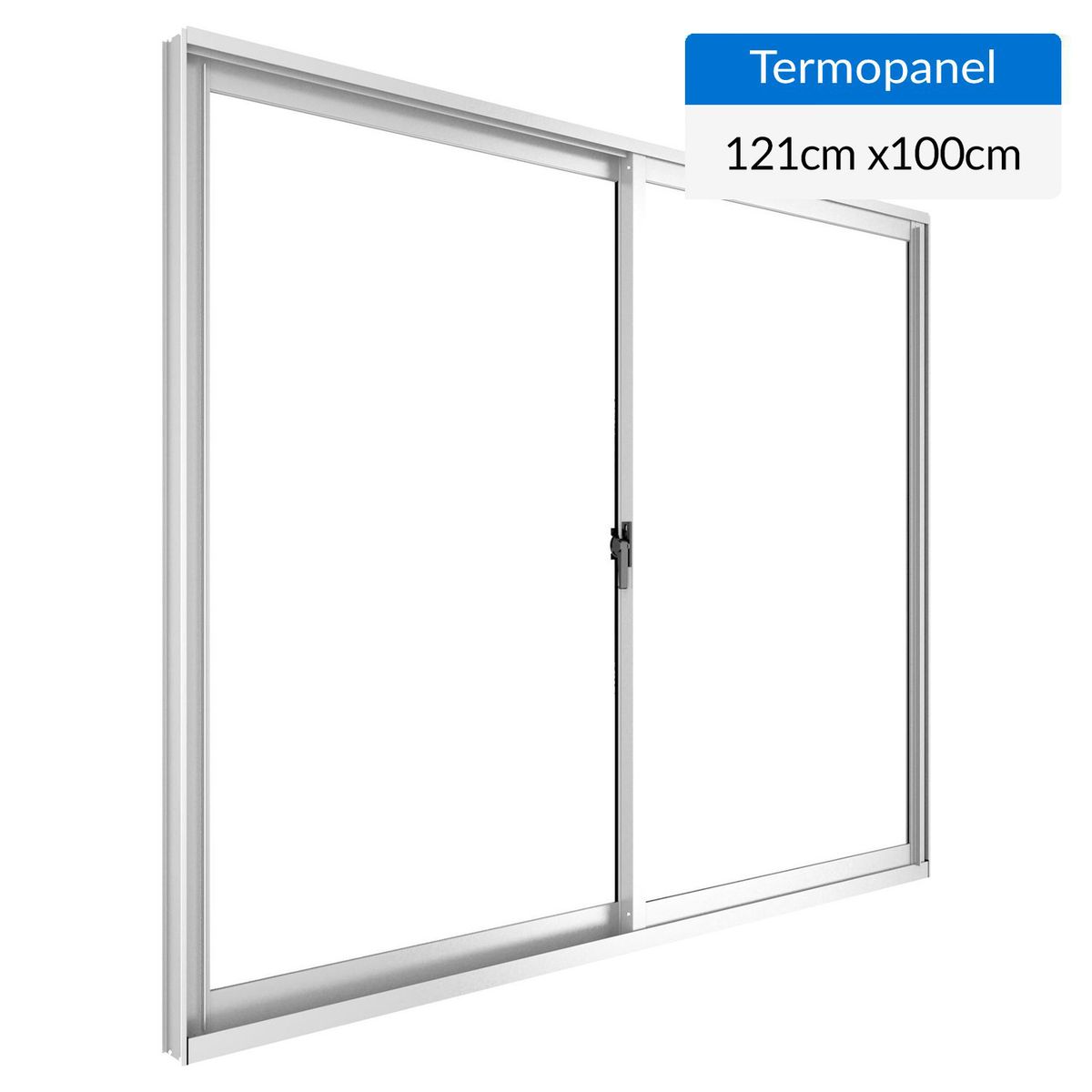 Ventana termopanel aluminio 121x100 cm mate corredera, marca WINTEC - Foto 2