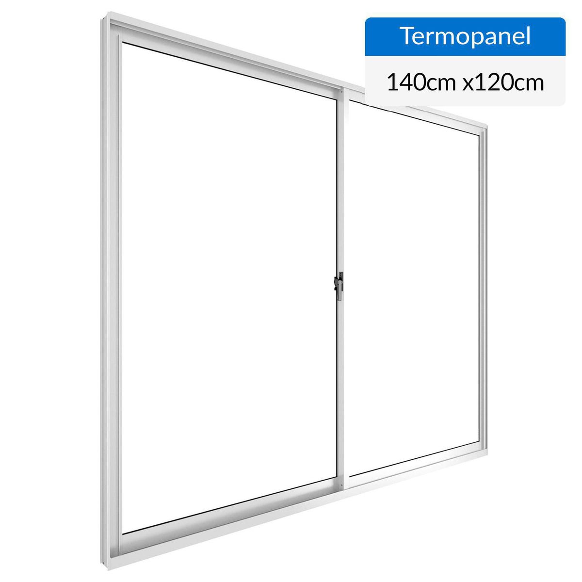 WINTEC - Ventana termopanel aluminio 140x120 cm mate corredera