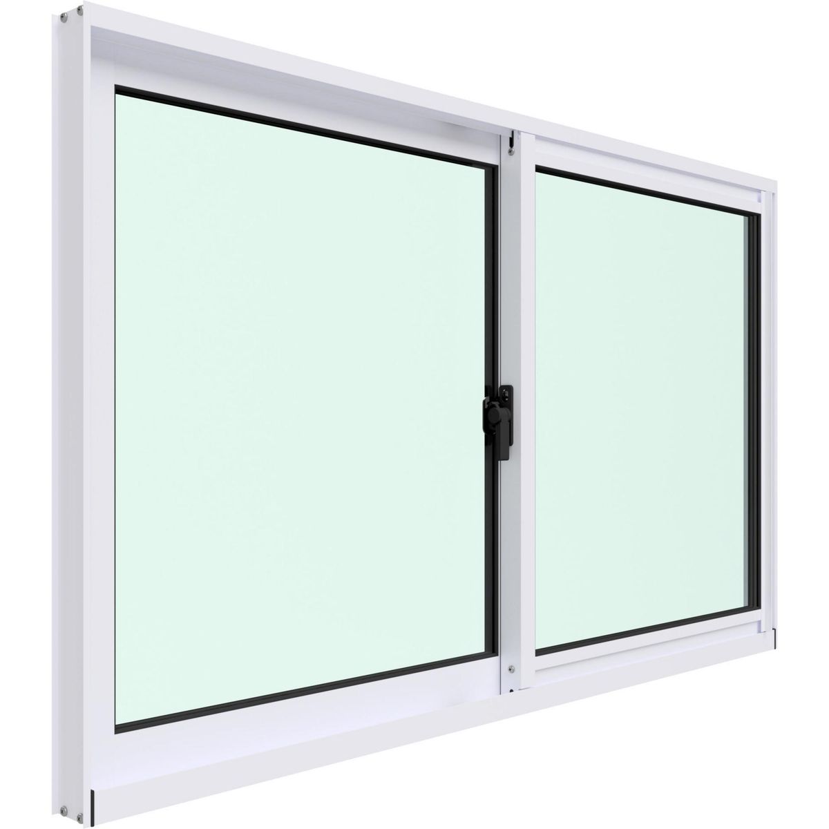 WINTEC - Ventana termopanel aluminio 100x60 cm blanco corredera