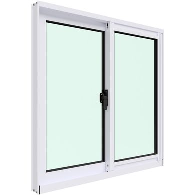 Ventana termopanel aluminio 60x60 cm blanco corredera