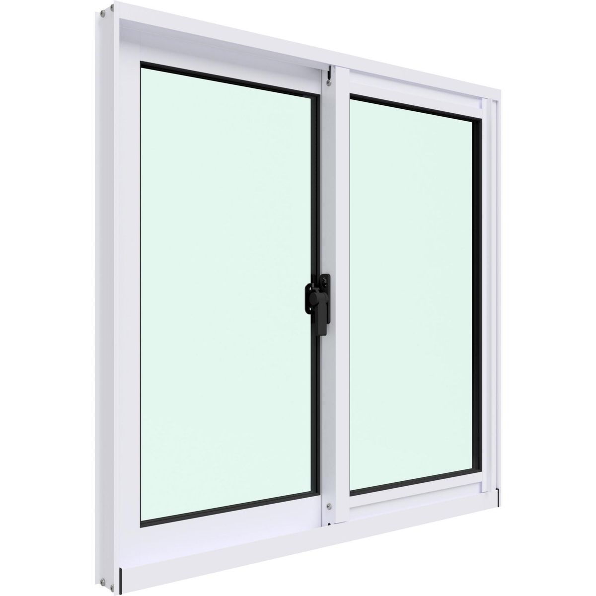 WINTEC - Ventana termopanel aluminio 60x60 cm blanco corredera