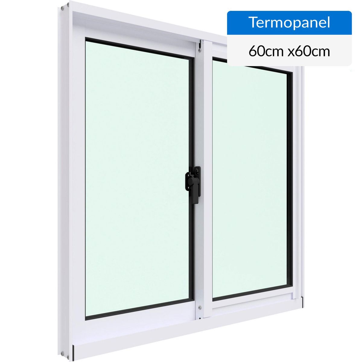 WINTEC - Ventana termopanel aluminio 60x60 cm blanco corredera