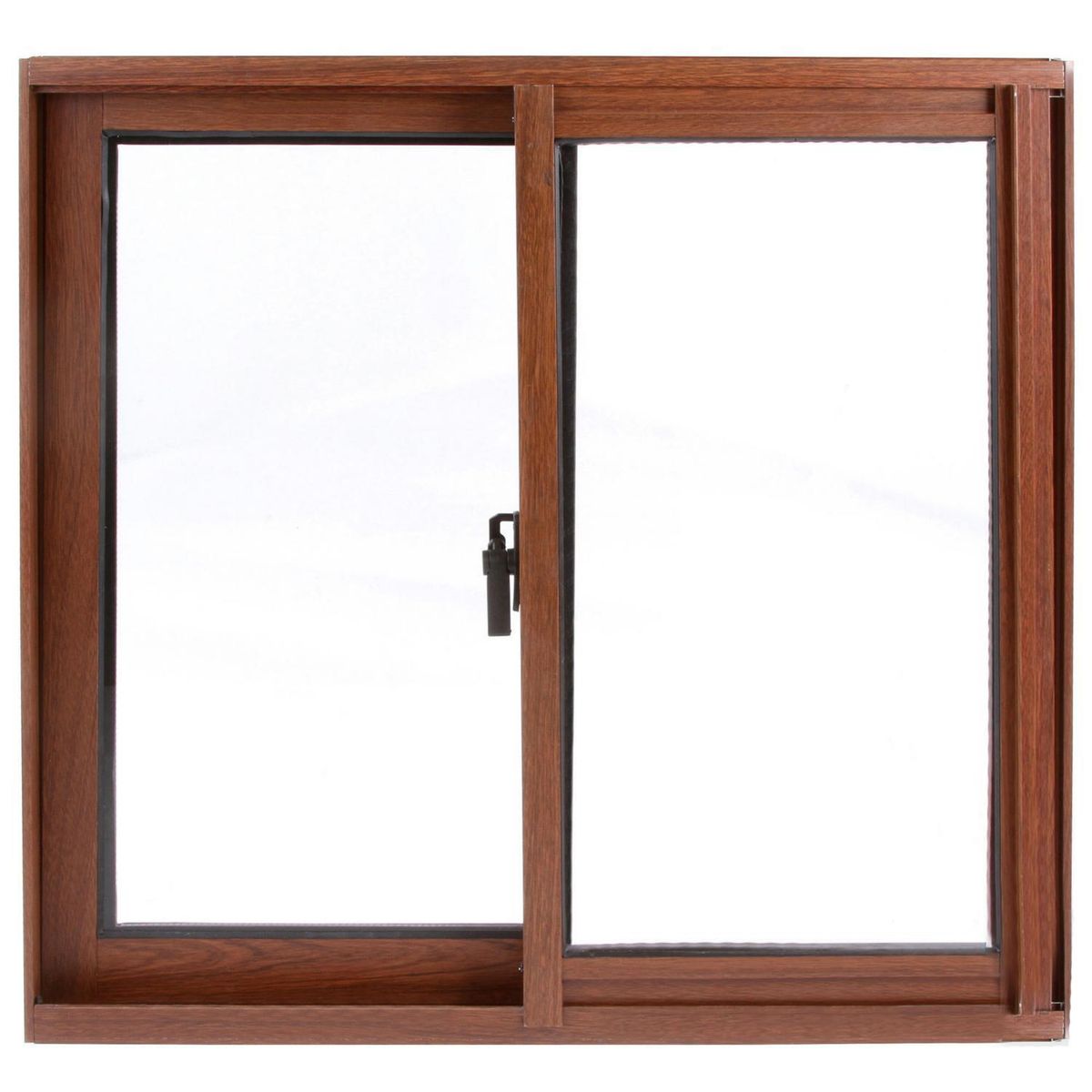 WINTEC - Ventana termopanel aluminio 100x100 cm madera corredera