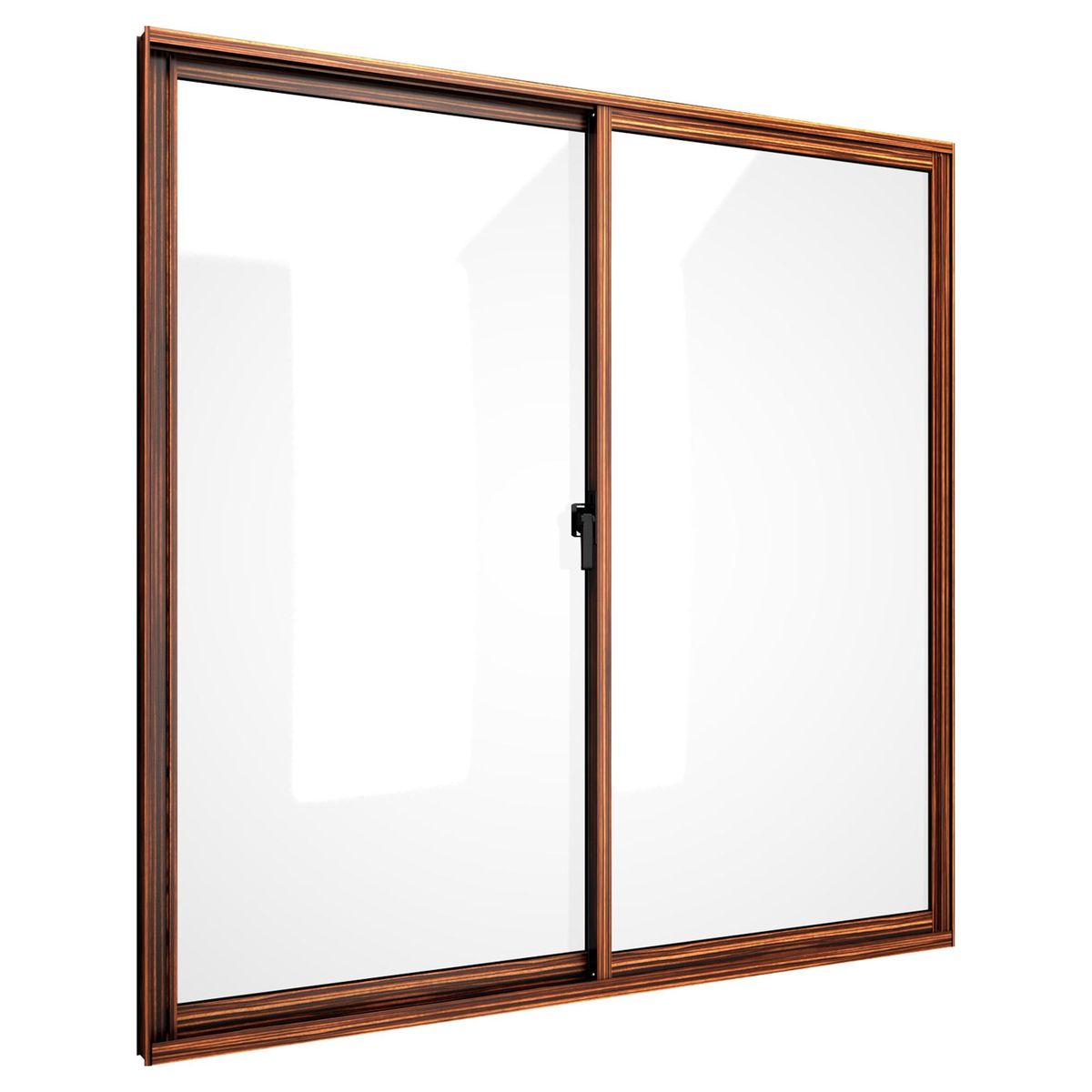 WINTEC - Ventana termopanel aluminio 120x120 cm madera corredera