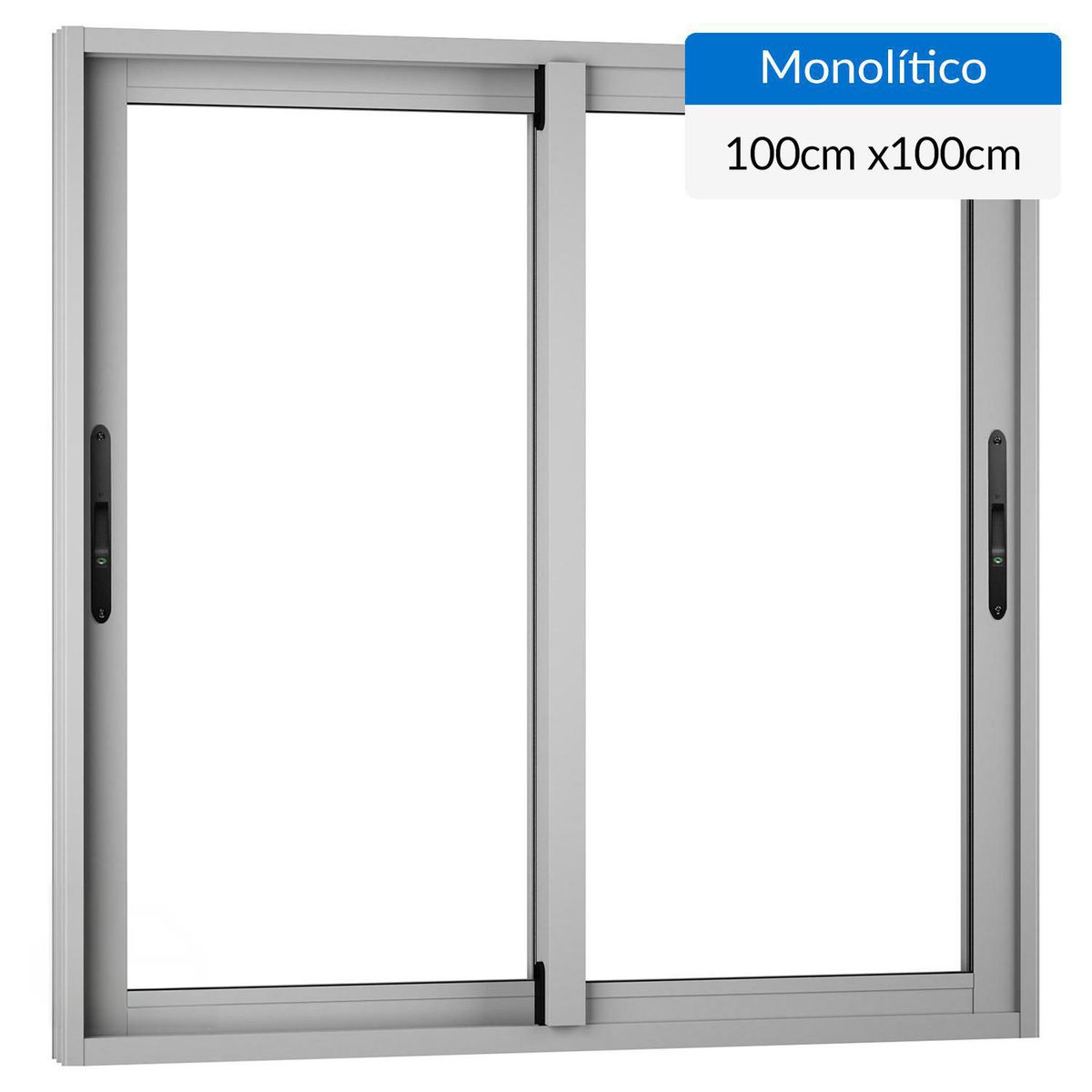 WINTEC - Ventana aluminio 100x100 cm monolítico mate corredera