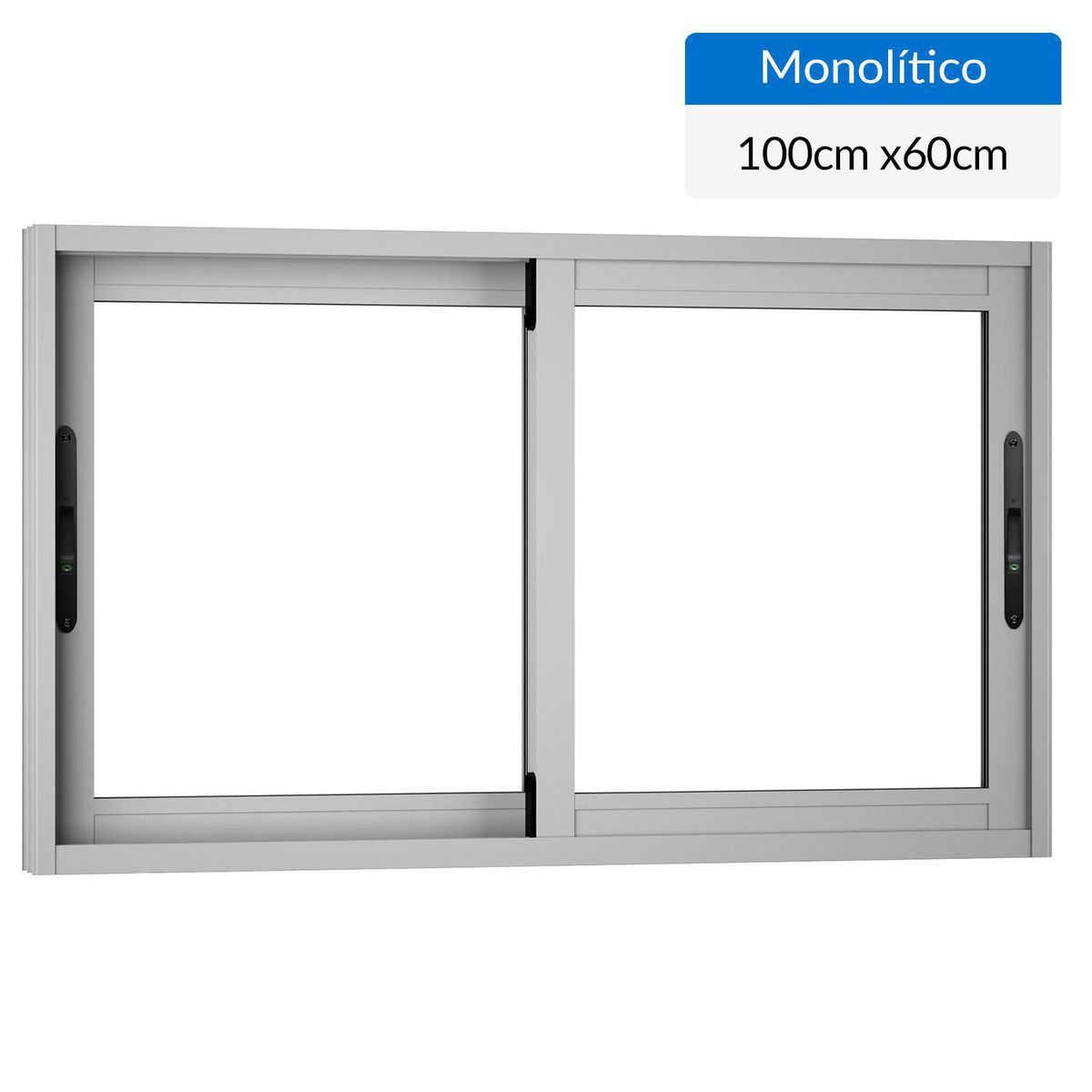 WINTEC - Ventana aluminio 100x60 cm monolítico mate corredera