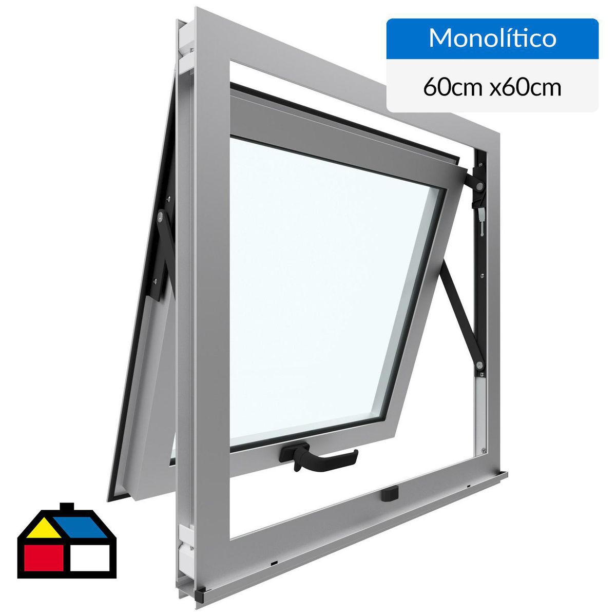 WINTEC - Ventana aluminio 60x60 cm monolítico mate proyectante