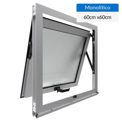 Ventana aluminio 60x60 cm monoltico mate proyectante