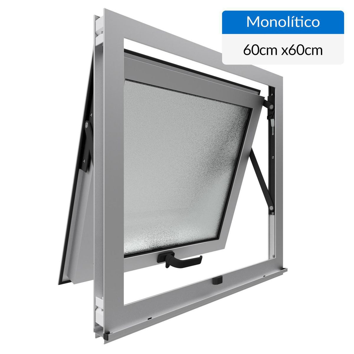 WINTEC - Ventana aluminio 60x60 cm monolítico mate proyectante