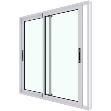 Ventana aluminio 120x120 cm monoltico blanco corredera