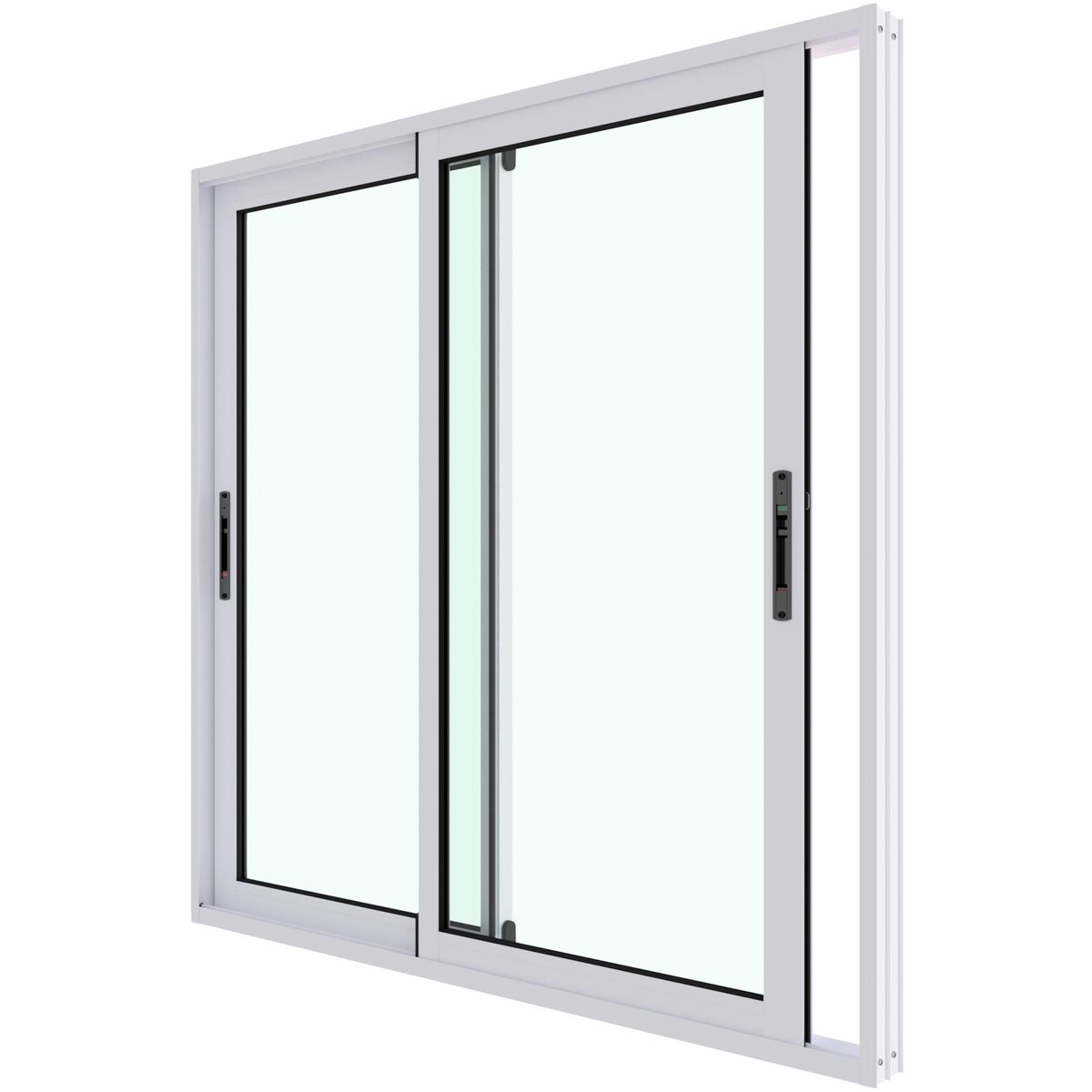 WINTEC - Ventana aluminio 120x120 cm monolítico blanco corredera
