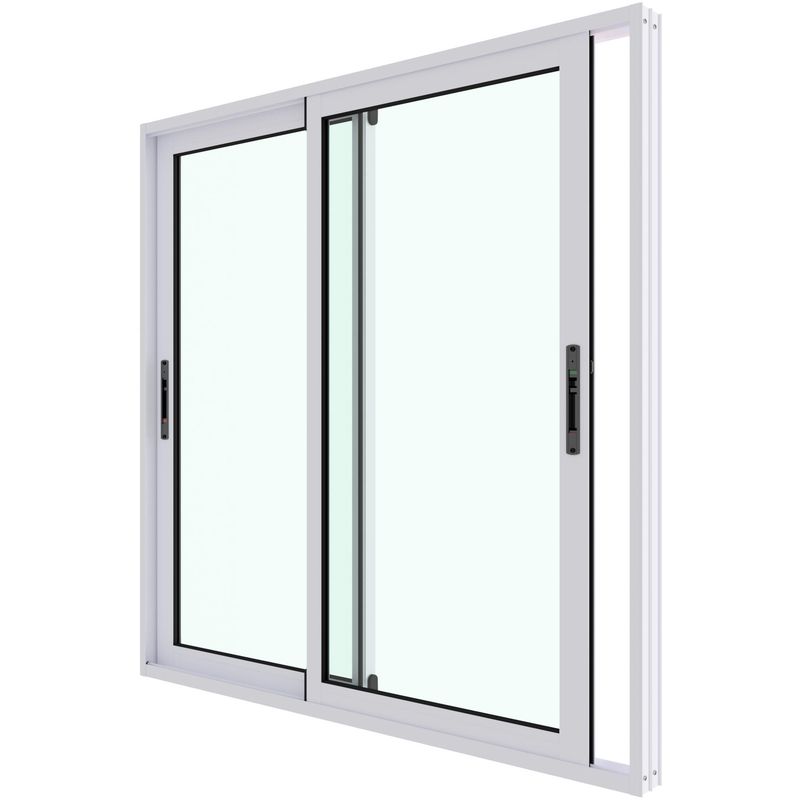 WINTEC - Ventana aluminio 120x120 cm monolítico blanco corredera