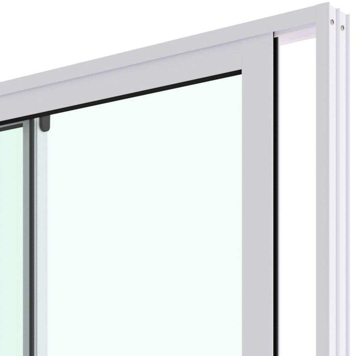 WINTEC - Ventana aluminio 120x120 cm monolítico blanco corredera