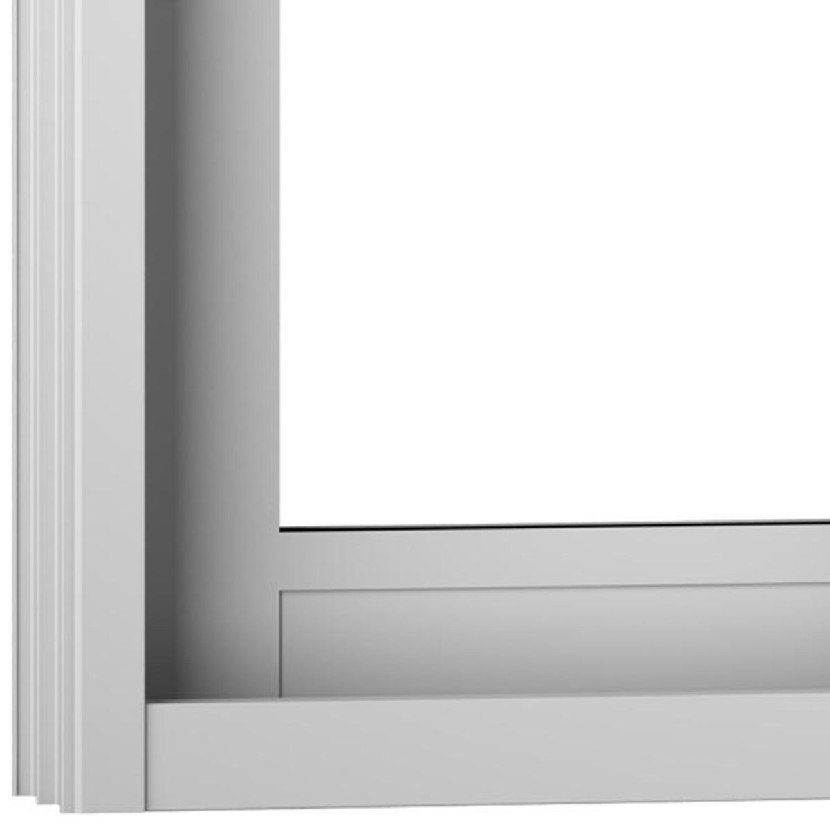 WINTEC - Ventana aluminio 60x60 cm monolítico blanco corredera
