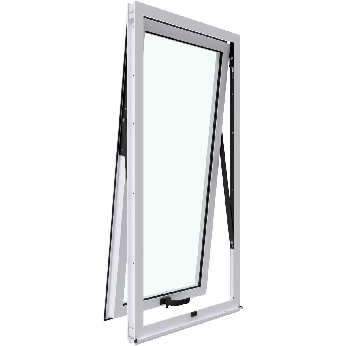 WINTEC - Ventana aluminio 60x120 cm monolítico blanco proyectante