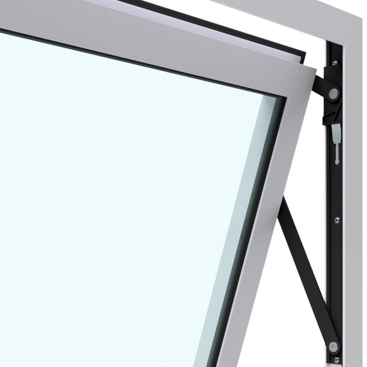 WINTEC - Ventana aluminio 60x60 cm monolítico blanco proyectante