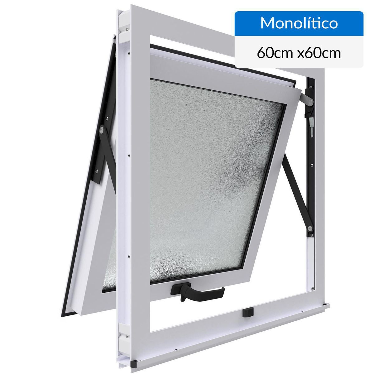 WINTEC - Ventana aluminio 60x60 cm monolítico blanco proyectante