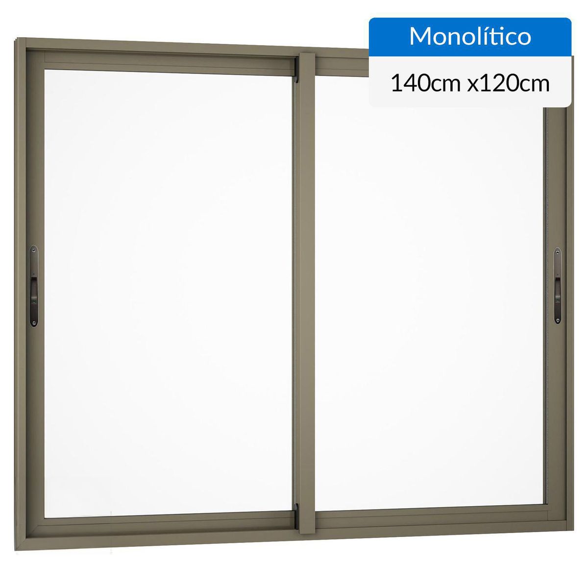 WINTEC - Ventana aluminio 140x120 cm monolítico titanio corredera